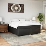  s oprugama i madracem crni 200x200 cm od umjetne kože | shoptok.hr