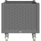  Vrtna sadilica s kotačima siva 80x50x54 cm PP | shoptok.hr