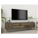 Hanah home tv polica Dekolp2 walnut gold Cene