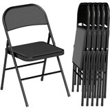 HOMCOM zložljivi stoli umetno usnje, jeklo 46D x 45Š x 78V cm Črna, (5000242946) | Shoptok.si