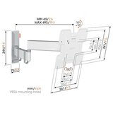 Vogels TVM3243WH, zidni nosač za ekrane od 19"-43", nagib do 20° pomak 180° | shoptok.hr