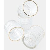 Sinsay Set strukturiranih čaša sa zlatnim rubom 4 pack | shoptok.hr