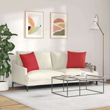 vidaXL Blazine za kavč 2 pcs Rdeča 45 x 45 cm blago | Shoptok.si
