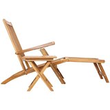  Sklopiva ležaljka s stolom Prirodna Čvrsto teak drvo | shoptok.hr