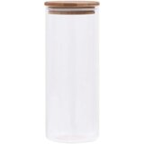 vidaXL Stekleni kozarci s pokrovi iz bambusa 6 kosov 1000 ml | Shoptok.si
