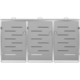  Spremište za tri kante za smeće 207 x 77 5 x 115 cm čelično | shoptok.hr