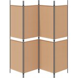  4-panelni pregradni zid Bež 200 x 180 cm Tkanina | Eponuda.ba