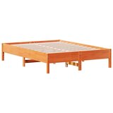 vidaXL Posteljni okvir voščeno rjav 120x190 cm trdna borovina | Shoptok.si