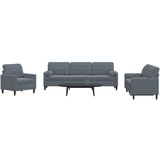 vidaXL 3-dijelni set sofa s jastucima tamnosivi baršunasti Cijene