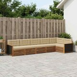  Set vanjskih sofa 6 pcs Prirodna i bež 406 x 168,5 x 73 cm | shoptok.hr