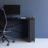 YAMAZAKI Crni metalni regal na kotačima 59x70x16 cm Tower – | shoptok.hr