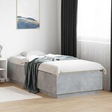 Maison Chic Posteljni okvir - Enojna postelja - Postelja za odrasle betonsko siv 100x200 cm inženirski les-J6410, (21773148) | Shoptok.si