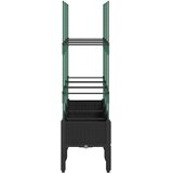  Vrtna sadilica s rešetkom crna 120 x 40 x 142,5 cm PP | shoptok.hr