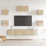  7-dijelni set TV ormarića boja hrasta sonome konstruirano drvo | shoptok.hr