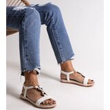 Gemre White braided sandals Izodora | ePonuda.com