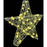 vidaXL 3D zvezda med 50 LED Toplo bela 55 x 53.5 x 10 cm Akril | Shoptok.si