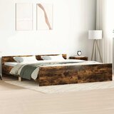  Okvir kreveta s uzglavljem i podnožjem boja hrasta 180x200 cm | shoptok.hr