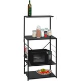 Ormarić za mikrovalnu pećnicu crni 60 x 39,6 x 123 cm drveni | shoptok.hr