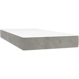 Box spring krevet s madracem svjetlosivi 100x200 cm baršunasti | shoptok.hr