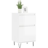  Komode 2 kom sjajne bijele 40 x 35 x 70 cm konstruirano drvo | shoptok.hr