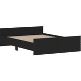  Kreveta s uzglavljem i podnožjem crni 135x190 cm | shoptok.hr