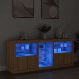 vidaXL Komoda z LED lučkami sonoma hrast 162x37x67 cm | Shoptok.si