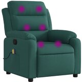 Maison Chic masažni naslanjač - Relax naslanjač temno zeleno blago, (22134383) | Shoptok.si