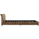  Posteljni okvir rjav iz umetnega semiš usnja 120x200 cm | Shoptok.si