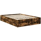  Krevetna konstrukcija s ladicama Dimljeni hrast 135 x 190 cm | shoptok.hr