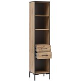 MID.YOU Pisarniški Regal Serie 2000, Barva Hrasta, Črna | Shoptok.si