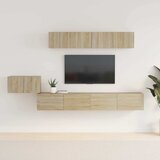  5-dijelni set TV ormarića boja hrasta sonome konstruirano drvo Cijene