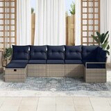  Kavčna garnitura 7 pcs Siva in mornarsko modra poli ratan, (5000138261) | Shoptok.si