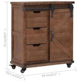 vidaXL za pohranu od masivne jelovine 64 x 33,5 x 75 cm smeđi | shoptok.hr