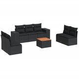  8-dijelni set vrtnih sofa od poliratana s jastucima crni | shoptok.hr