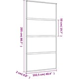  Klizna vrata zlatna 102,5x205 cm matirano staklo ESG i aluminij | shoptok.hr