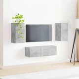  Set omare za televizijo na steni 4 pcs Betonsko siva, (5000132383) | Shoptok.si