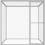  Kavez za mačke 1,5 x 1,5 x 1,5 m od pocinčanog čelika | shoptok.hr