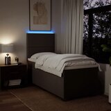  Okvir kreveta s oprugama i madrac svjetlosivi 90x200cm tkanina | shoptok.hr