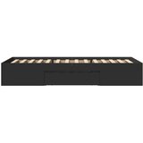  Okvir za krevet crni 75 x 190 cm od konstruiranog drva | shoptok.hr