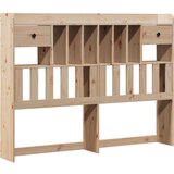 vidaXL Krevet s regalom za knjige bez madraca 140x190 cm od borovine | shoptok.hr