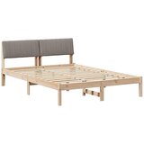 vidaXL Kovinska posteljna konstrukcija Rjava in taupe 135 x 190 cm, (5000084741) | Shoptok.si