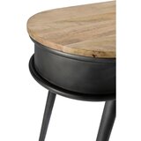 Marckeric Crni/u prirodnoj boji pomoćni stol 38x90 cm Delhi – | shoptok.hr