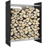 vidaXL Stojalo za drva črno 80x35x100 cm kaljeno steklo Cene
