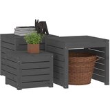  3-dijelni set vrtnih kutija sivi od masivne borovine | shoptok.hr