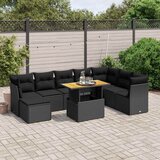  9-dijelni set vrtnih sofa s jastucima bež od poliratana bagrem | shoptok.hr
