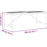  Vrtni blagovaonski stol 200 x 90 x 74 cm masivno bagremovo drvo | Eponuda.com