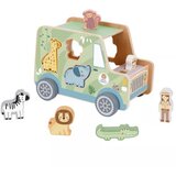 Tooky Toy drveni autić s oblicima - pastelne boje | shoptok.hr
