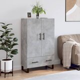 The Living Store Visoka omara betonsko siva 69,5x31x115 cm inženirski les - Visoka Omarica, (21436175) Cene