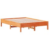 Furnova Posteljni okvir brez vzmetnice voščeno rjav 120x190 cm borovina, (21934972) | Shoptok.si