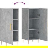  Komoda siva boja betona 34 5x34x90 cm od konstruiranog drva | shoptok.hr